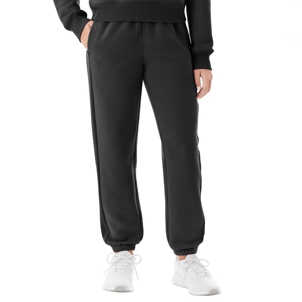 NWT Fleece Joggers Heather Black Sz L